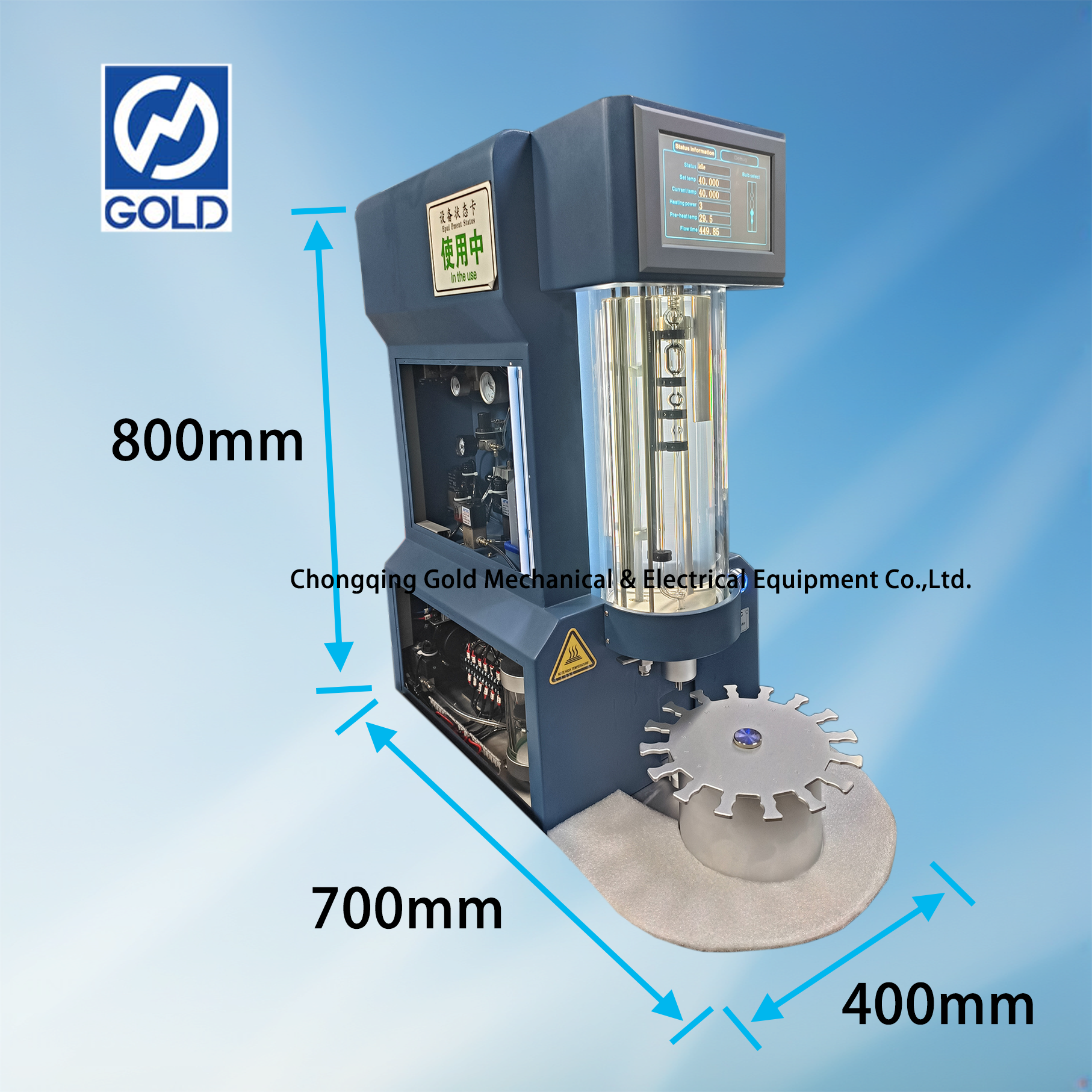 Helautomatiskt brett sortiment kinematisk viskometer